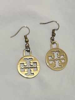 Vintage Tory Burch Logo 中古金色圓形耳環64219495625474110
