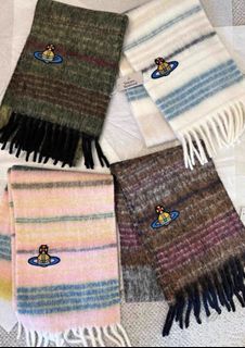 💎誠信賣家💎vivienne westwood 經典大土星馬海毛圍巾64239925851523110