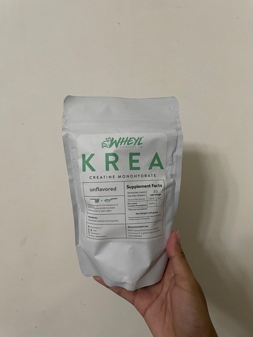 WHEYL Krea creatine & fuel carbs + electrolytes (Category: Health Food, Drinks & Tonics) located in Batangas. Submitted by v.ukay (Listing ID 1399177694, Image 2). Description: Krea creatine - P350 (original price: P400) (2) Fuel crabs + electrolyte - P100 per stock Buy all for only P550.