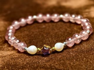 草莓晶x紫色小星星x珍珠DIY手串64218457719427110