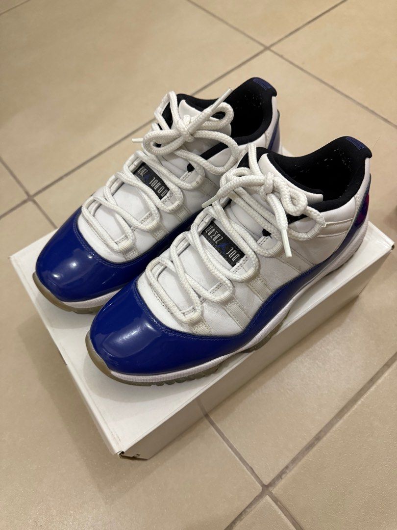 Air Jordan 11 Low Concord (Category: Sneakers) located in Tarlac. Submitted by ldsmamv__ (Listing ID 1396033093, Image 1). Description: Jordan 11 Low “Concord” • Size: 9W (7.5M / 26cm) • With box 📩 DM for faster transactions ✅ 100% Authentic 💵 Prices are negotiable 📍 Meet-up: SM North EDSA.