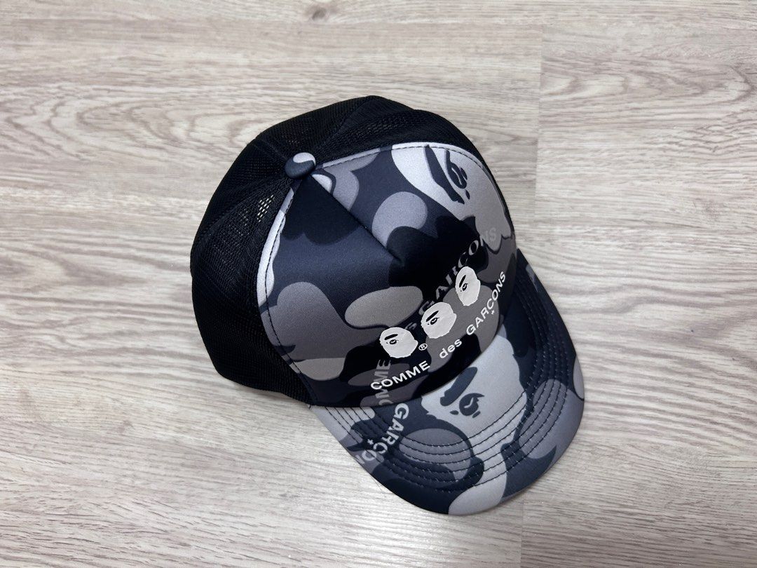 BAPE x Comme des Garcons Osaka Mesh Cap. (Category: Caps & Hats) located in Manila. Submitted by ardobe.mnl (Listing ID 1395958906, Image 3). Description: BAPE x Comme des Garcons Osaka Mesh Cap. Good asnew No issue Onesize - Adjustable Ready to wear! Direct message to purchase! 📥.