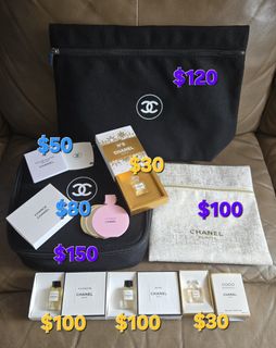 Chanel香水sample仔, chanel 化妝袋及鏡64215243088514110