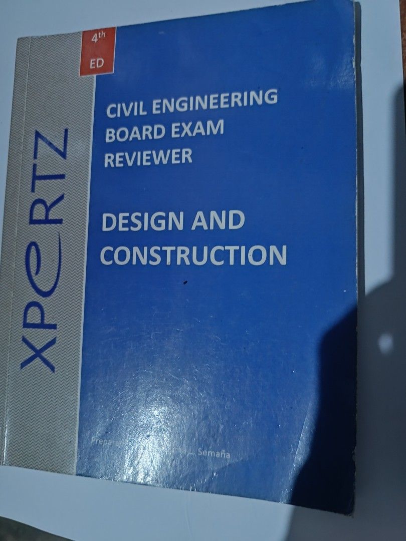 Civil Engineering Board Exam Reviewer Books (Category: Textbooks) located in Manila. Submitted by jptwenty (Listing ID 1396090341, Image 3). Description: - Civil Engineering Board Exam Reviewer books - Includes titles like: Design and Construction, Surveying, Structural Analysis, and Mega Review Books (Geotech, STEEL, Hydraulics) - Perfect for Civil Engineering board exam preparation. - Various editions and authors available. - Please inquire for