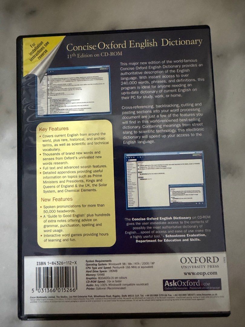 Oxford English Dictionary CD version 4.0 語学・辞書・学習参考書