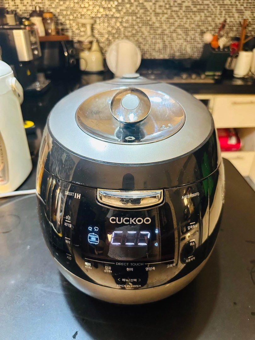Cuckoo Smart IH Pressure Rice Cooker (Category: Cookers) located in Guiguinto. Submitted by prelovedbytzuyu (Listing ID 1395962900, Image 1). Description: Induction Pressure Rice Cooker Cuckoo brand 10cups 220v Digital display and direct touch controls.