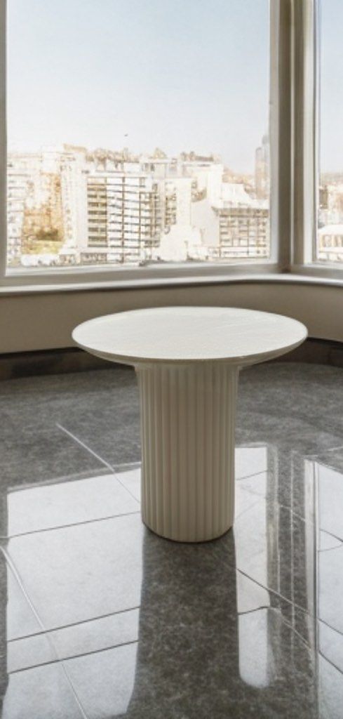 Fluted Round Table (Category: Tables & Sets) located in San Mateo. Submitted by graciesantoes (Listing ID 1396042631, Image 3). Description: Modern Round Fluted Dining Table A timeless pedestal design perfect for dining areas, kitchens, or cozy nooks. Handcrafted with precision and available in solid wood or plywood + veneer finish. Solid wood (mahogany or any solid wood available): 80x75cm - 18,000 90x75cm- 22,000 100x75cm- 27,000 120x75cm- 35,0