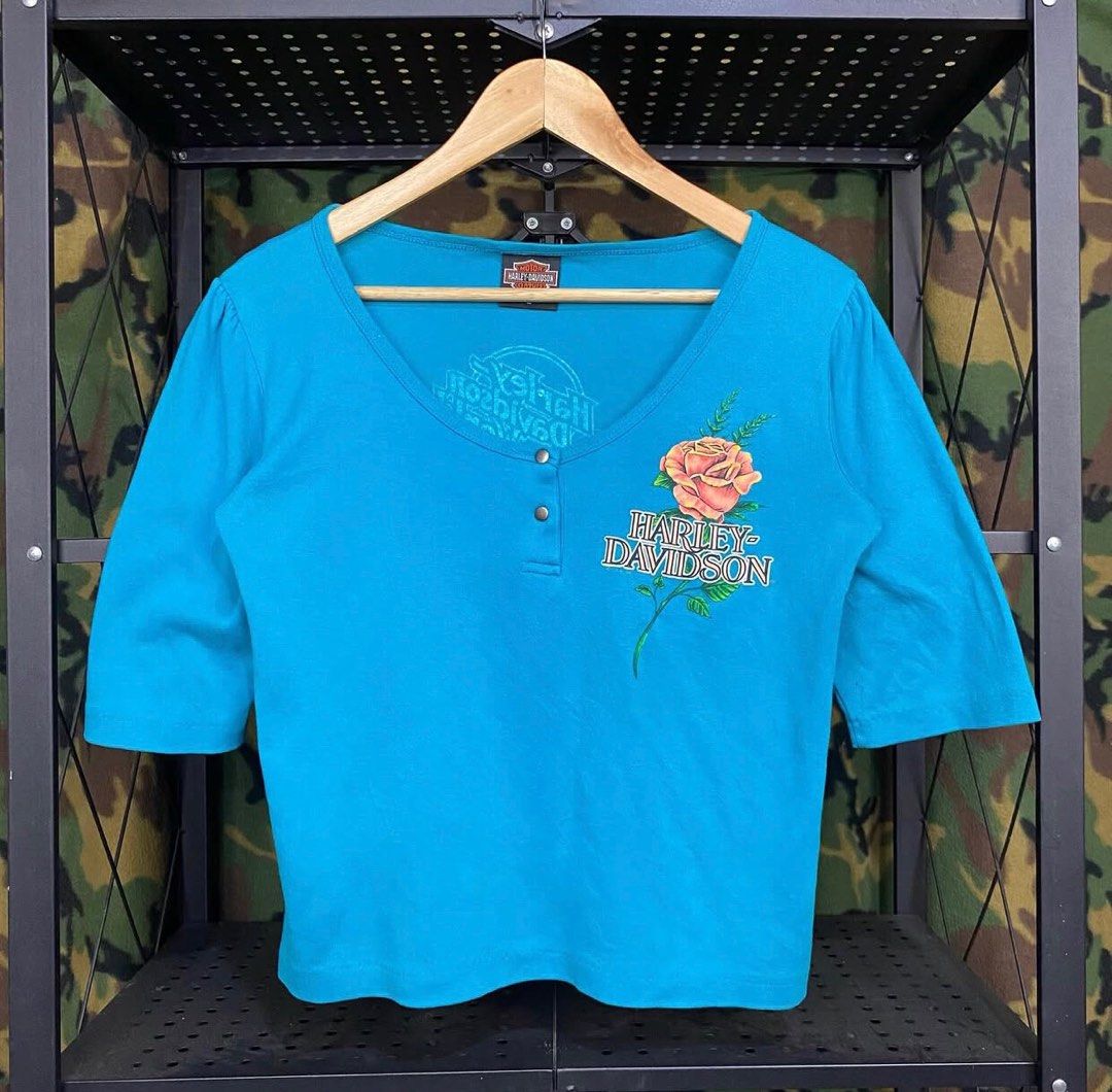 Harley Davidson Vintage shirt (Category: Blouses) located in Cebu City. Submitted by chunkycheese (Listing ID 1396016440, Image 1). Description: Vintage 90s Harley-Davidson Womens Longsleeve . 19W x 21L (S-M) . Excellent condition. No issue. . Mine ₱750.