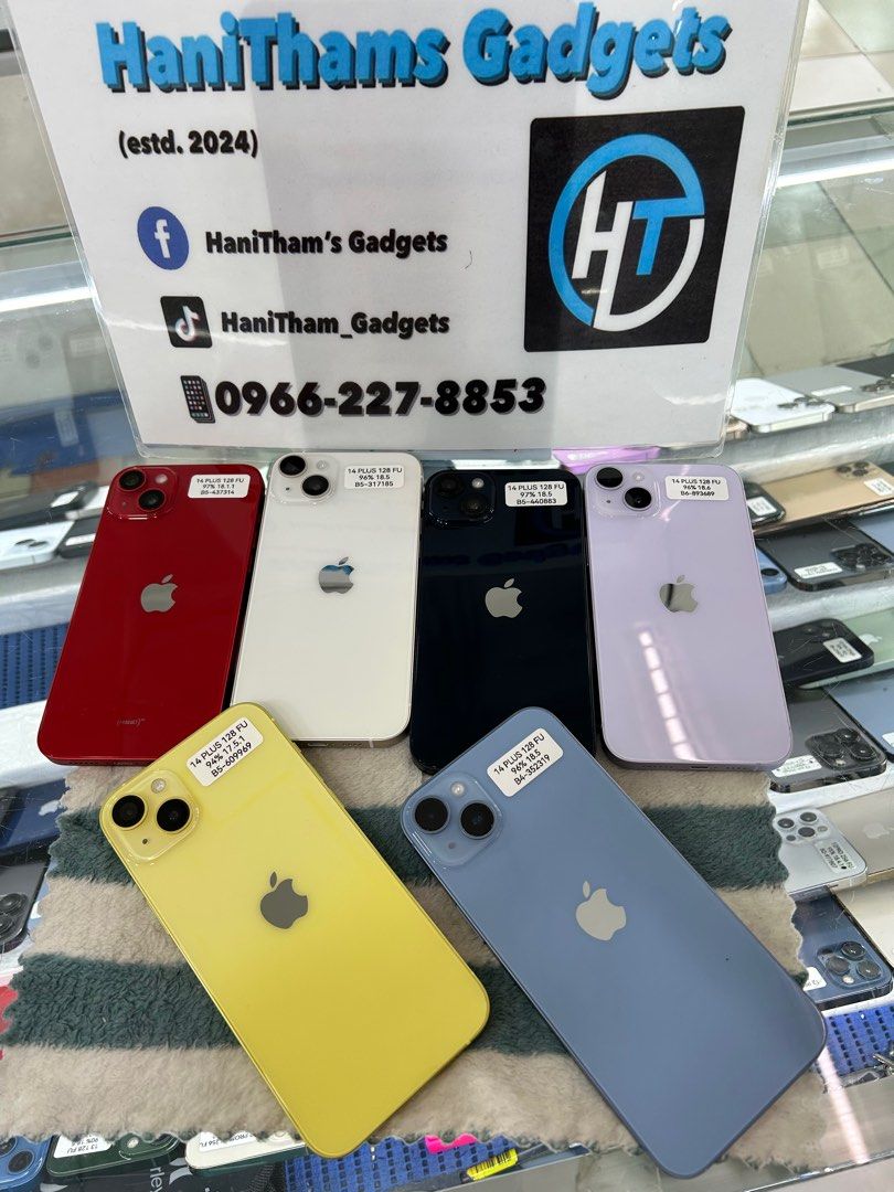 Iphone 14 128gb (Category: iPhone 14 Series) located in San Juan City. Submitted by nunte2249224 (Listing ID 1395988021, Image 2). Description: Iphone 14 128gb Battery health - 94% pataas Colors - white, blue, blackand red purple Openline No history of repair No hidden issues Free 3u tools Unli checking and unli reset Face id and true tone working 100% legit MOP: -cash -gcash -ggives and spaylater (with 6% interest) -credit card -bank transfer - 