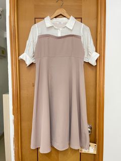 [Lowrys Farm] 淺棕色 高腰 連身裙 - Size Free 👗👗(正品, 95%)64214532258306110