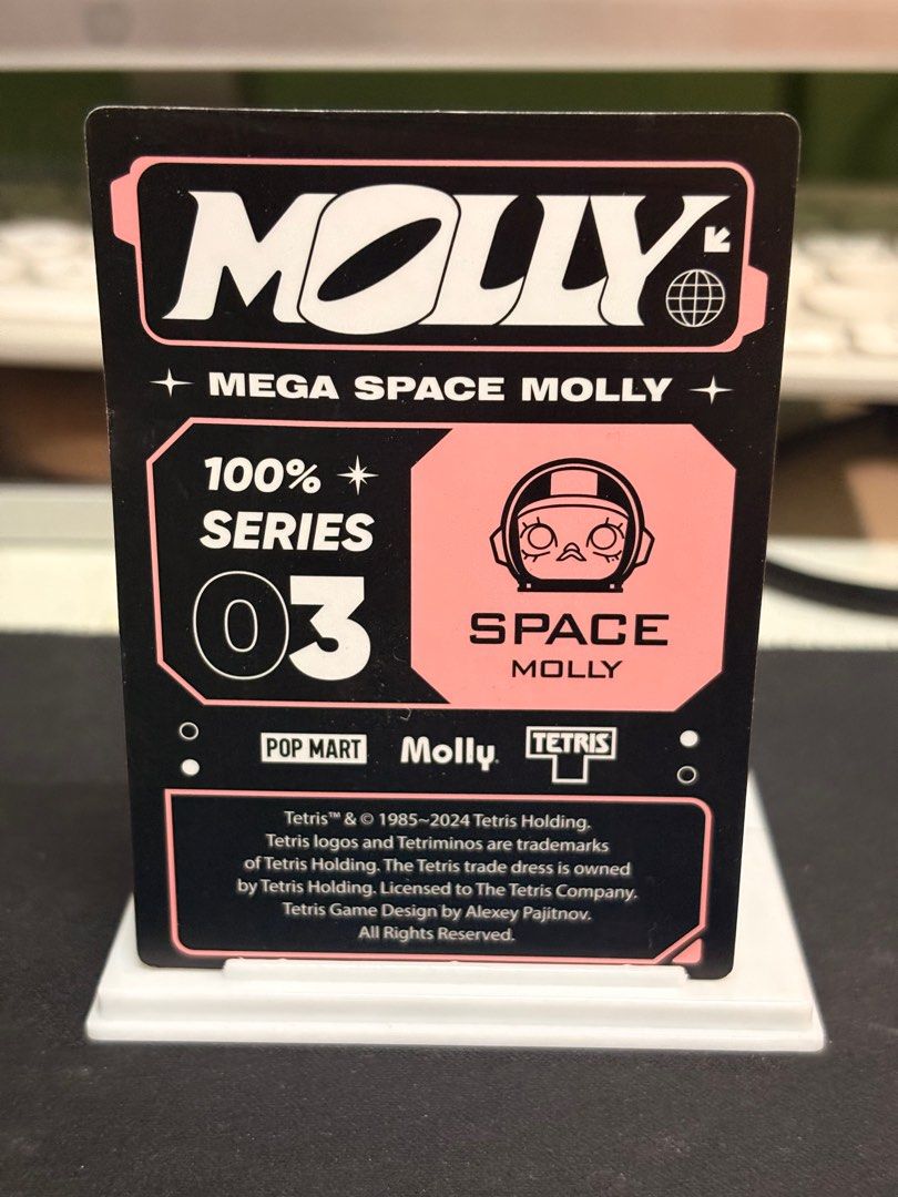 Mega Space Molly 100% - Tetris (Category: Designer & Blind Box Toys) located in Minalin. Submitted by keai920905 (Listing ID 1395992765, Image 3). Description: With Box and Foil Free Case and Adhesive for sure buyer.