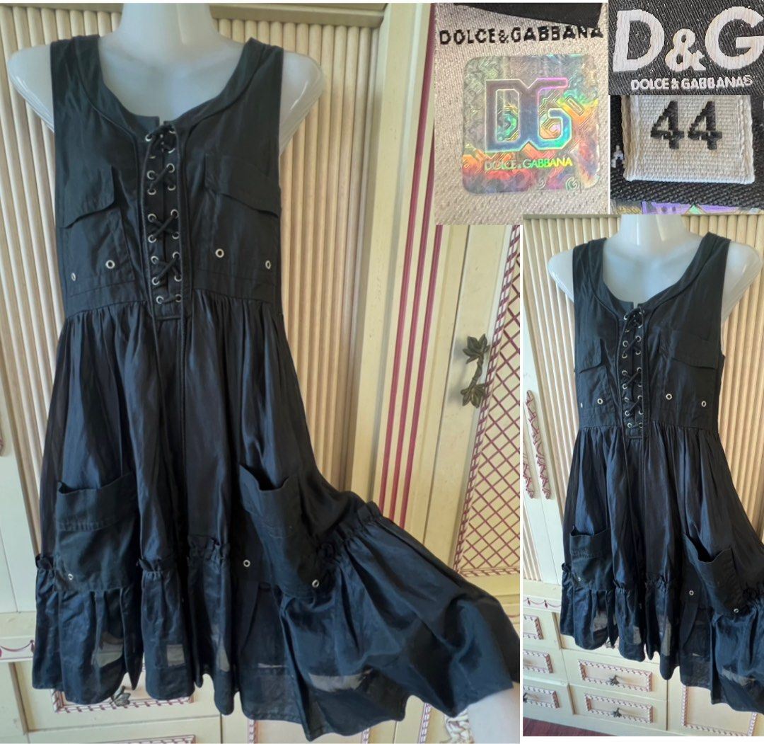 New Authentic D&G Dolce Gabbana baby-doll Aline flare hemline