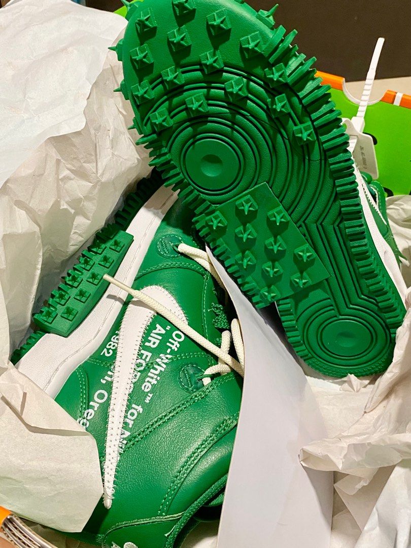 Nike x Off White Air Force 1 Mid Pine Green (Category: Sneakers) located in Manila. Submitted by vin_case (Listing ID 1395977931, Image 2). Description: Nike x Off White Air Force 1 Mid Pine Green • Size US 8 • Brand New • Bought it in Hong Kong RFS: Declutter.