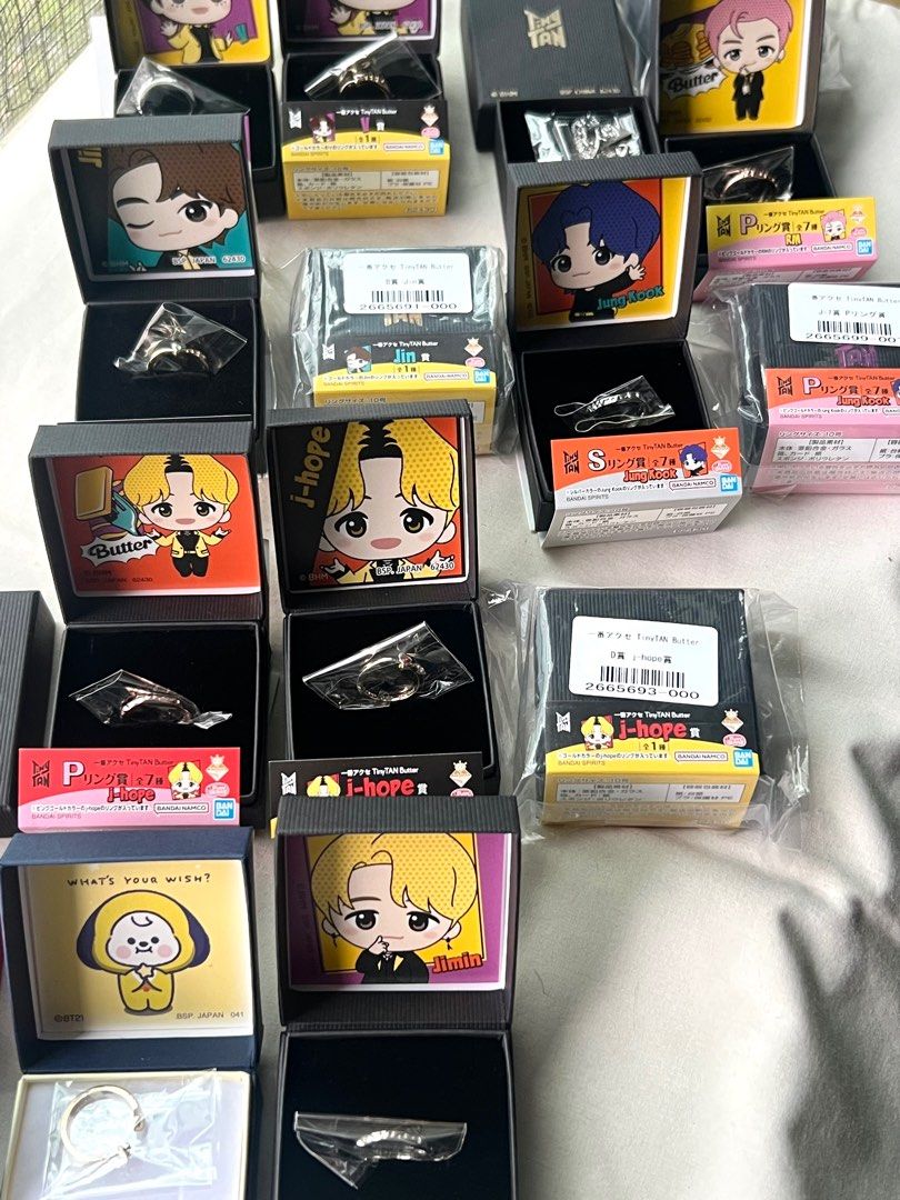 Official BTS Tinytan Butter Accessory Ring / Pendant Japan (Category: Necklaces) located in Marikina City. Submitted by selieee06 (Listing ID 1396071664, Image 3). Description: WTS LFB BTS TinyTan Butter Accessory Ring / Pendant Necklace ⭐️ALL NEW, opened to showcase designs. Comes with special box and art card. ✅Originally priced at 1800 Yen ~ 700 PHP ✅Heart rings at PHP 350 each ONLY ✅Silver ring / Pink gold ring / Pendant - 330 each Designs av