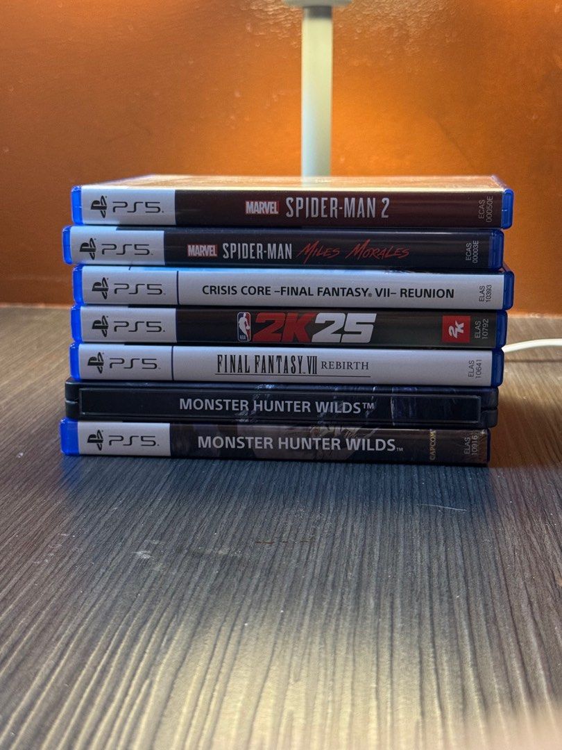 Ps5 Games for Sale! (Category: PlayStation) located in Manila. Submitted by mppevangelista11 (Listing ID 1395955759, Image 2). Description: PS5 Games for Sale Spiderman 2 - 2,000 Spiderman Miles Morales - 1,650 MH Wilds w/ Steel Case- 1,850 FF Crisis Core - 1,300 FF Rebirth - 1,800 NBA 2k25 - 1,200 For swap lmk your offers Location: Manila *Delivery thru couriers only Payment: BPI or Gcash.