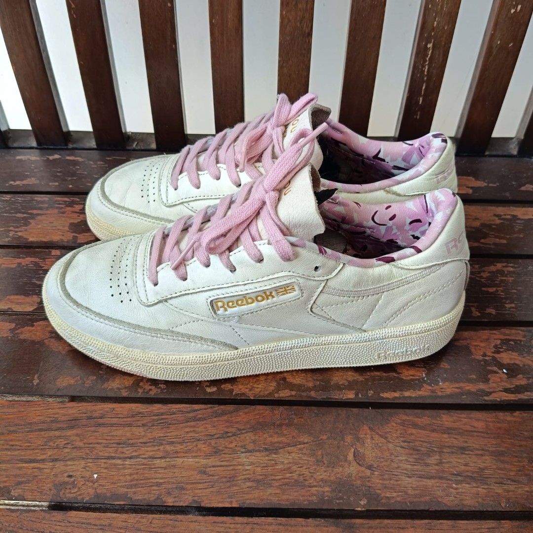 Reebok Club C 85 Putih Pink Sepatu Sneakers Original