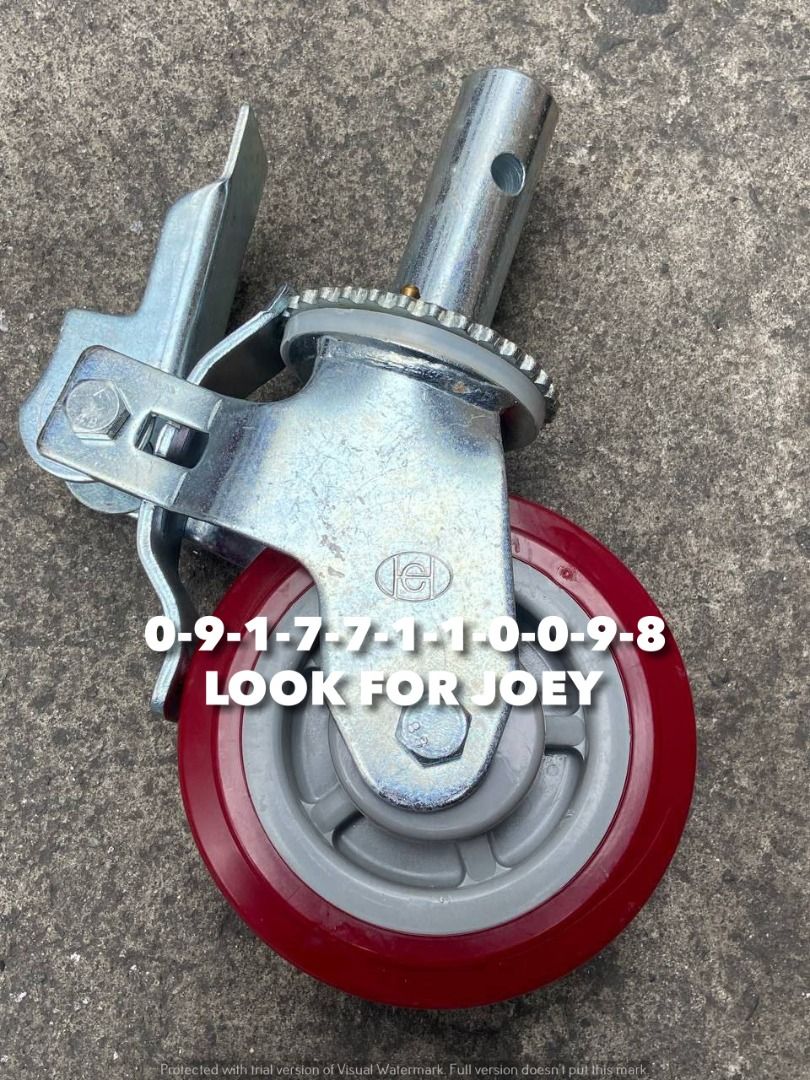 Scaffolding Wheel (Category: Other Home Furniture) located in Manila. Submitted by joeyroque09 (Listing ID 1395993446, Image 2). Description: Item: Scaffolding Wheel Specs: 6" .