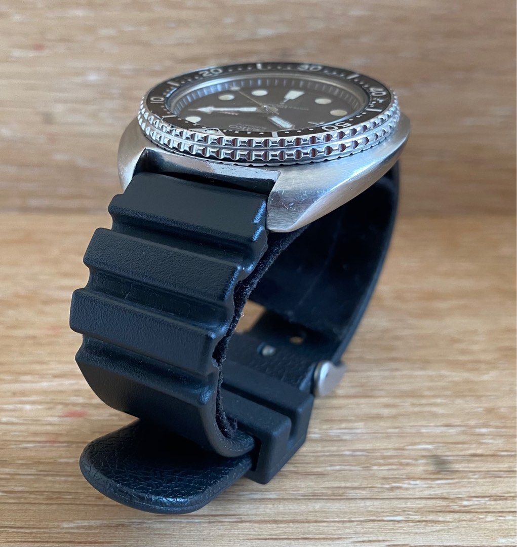 Seiko Turtle 6309-7049 (Category: Men's Watches) located in Olongapo. Submitted by timeisgoldyoyongpinoy (Listing ID 1396091897, Image 3). Description: FOR SALE!🙂 Vintage Seiko Turtle •Model: 6309-7049 •Serial: 110014 •Bmby: 1981 of January •ORIGINAL Dial: Transitional Model from 1981 •ORIGINAL SEIKO STRAP: DAL1BP •All ORIGINAL watch head •Case size: 44mm •Lug size: 22mm •Newly Serviced •Working well •Unpolished •Collectible watch ₱rice: 23,000 