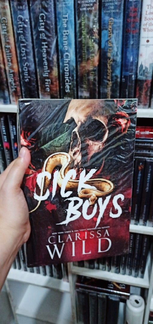 Sick boys - Clarissa Wild US Paperback (Category: Storybooks) located in Paranaque City. Submitted by kayescollection1 (Listing ID 1396052341, Image 1). Description: Sick Boys - Clarissa Wild - authentic, like new, read once, US large paperback, VGC. - visible wrinkles on OPP plastic only (Not on the dust cover or book. Dust cover and book has no flaws or wrinkles) - purchased from Amazon Us - actual photos are posted. - I can provide more photos