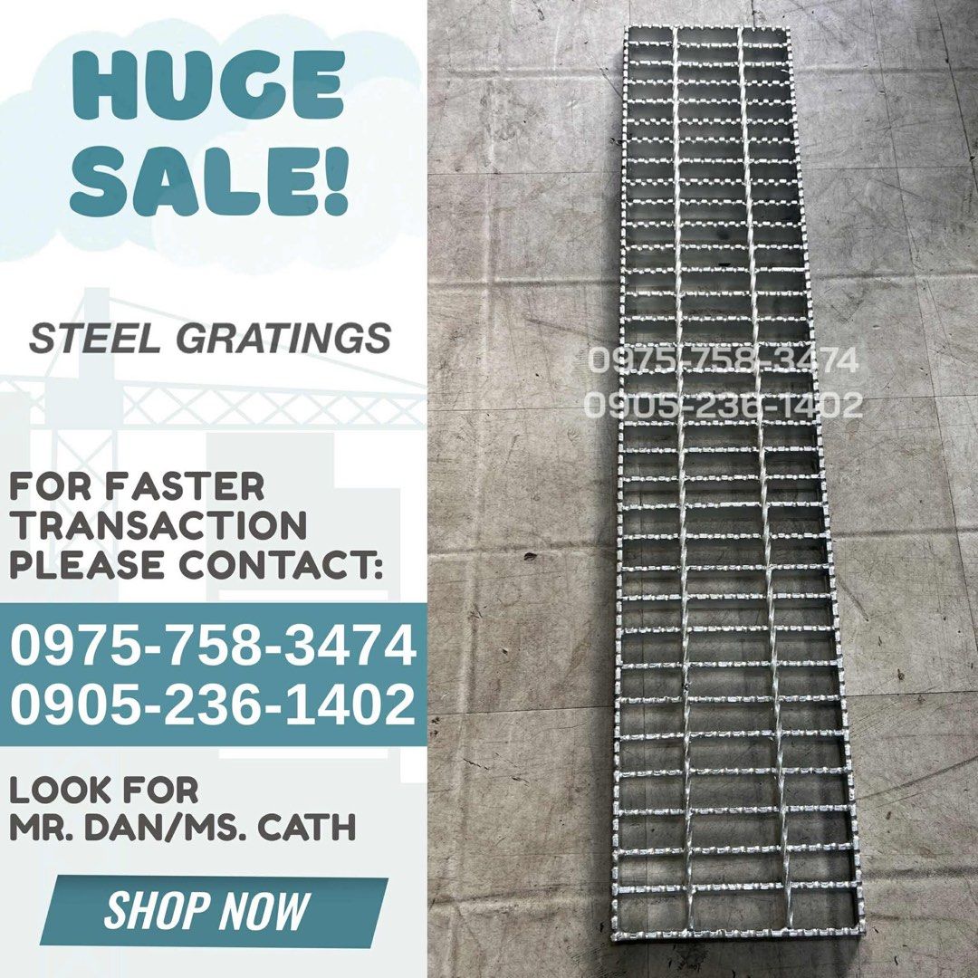 Steel gratings (Category: Construction & Building Materials) located in Manila. Submitted by cathvesta_sales (Listing ID 1395973214, Image 1). Description: .