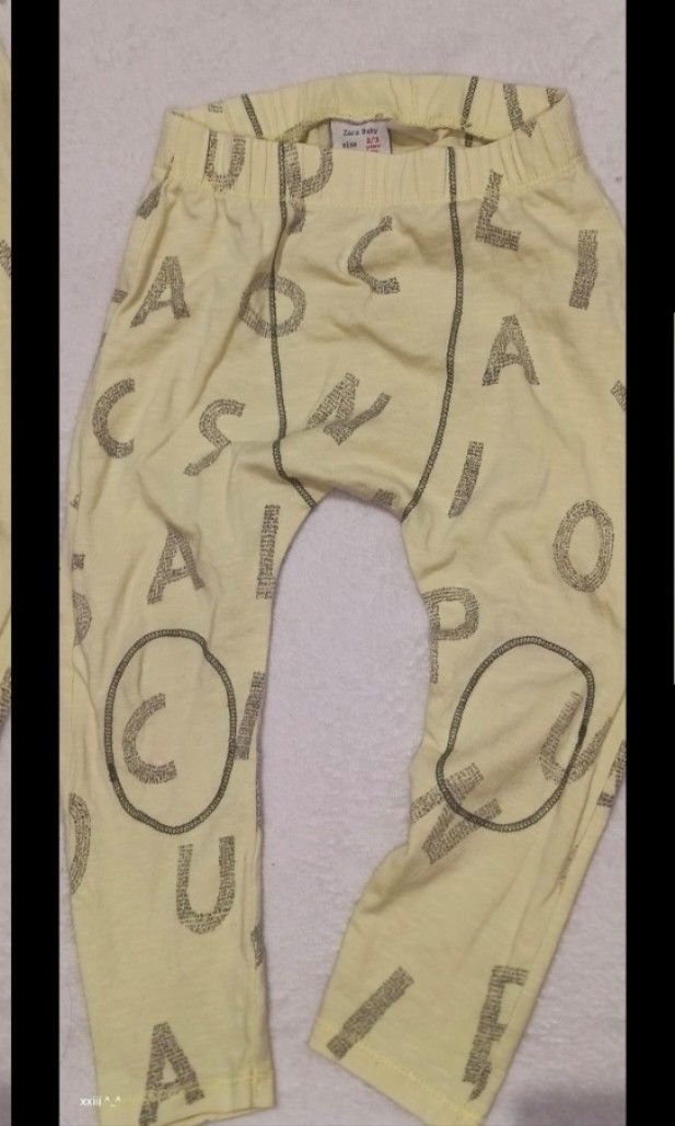 Zara Baby pajama (Category: Babies & Kids Fashion) located in Quezon City. Submitted by lion_s (Listing ID 1395924378, Image 1). Description: - Zara Baby yellow shorts - Gray pattern design - Elastic waistband - Size: 2/3.