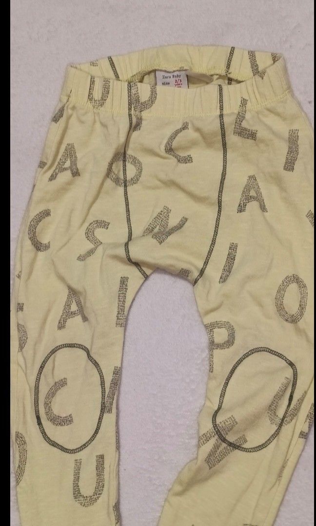 Zara Baby pajama (Category: Babies & Kids Fashion) located in Quezon City. Submitted by lion_s (Listing ID 1395924378, Image 3). Description: - Zara Baby yellow shorts - Gray pattern design - Elastic waistband - Size: 2/3.