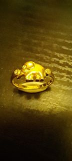 14K黃金戒指，鑲鑽。64232046165635110