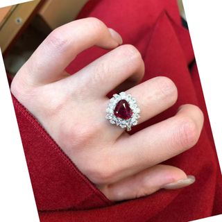 心型紅寶石18 k金鑽石戒指訂造｜培育寶石介指｜實驗室培育祖母綠寶石托 濠師傅珠寶設計改造｜尖沙咀店｜WTS 62769039 本土工藝｜自設工廠64227219745793110