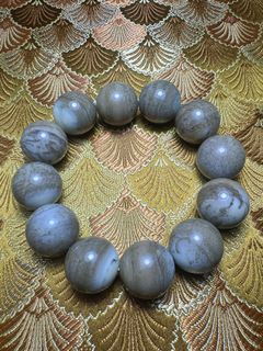 和田且末白肉糖細膩木紋18mm手串64231874941443110