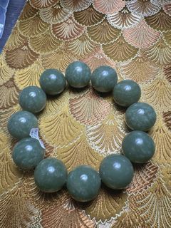 和田花土溝山流水18mm手串 有證書64231874956418110