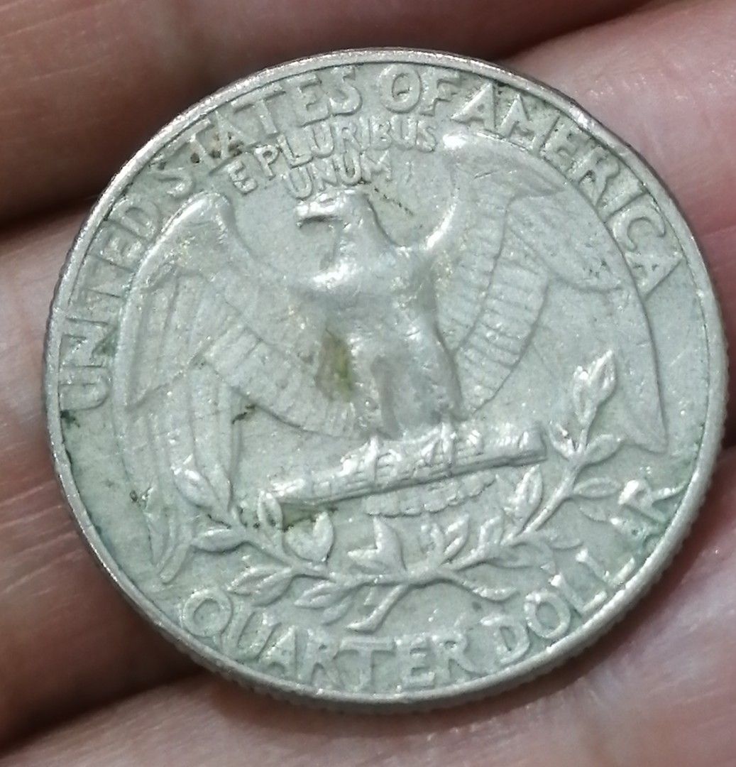 1965 US Quarter Dollar Coin - No Mint Mark with Error Rim and lettering ...