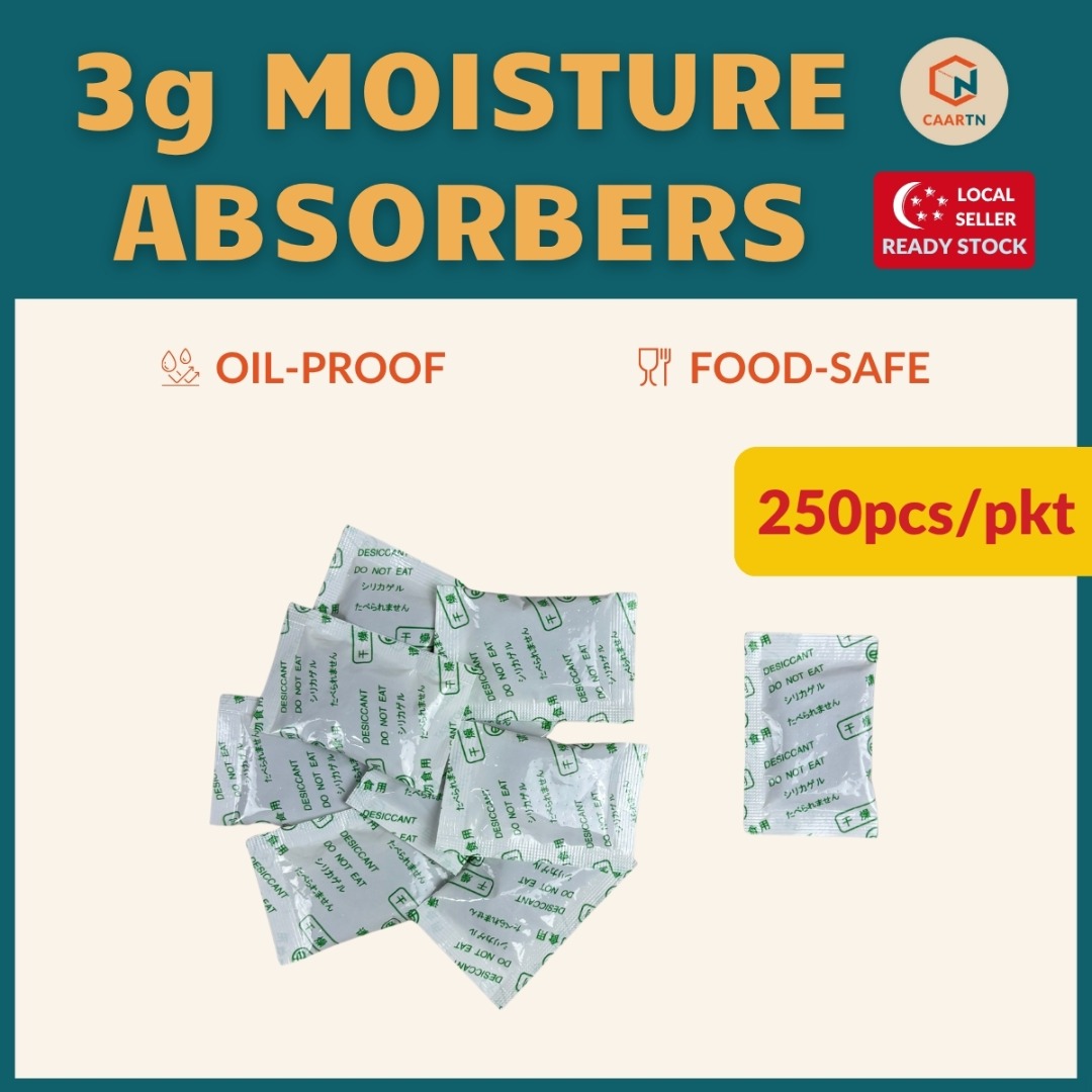 (250pcs) 3g Moisture Absorber for Containers | Dessicant | Silica Gel ...