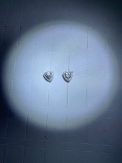 鍍鉑金培育鑽耳環$2364222605126657110