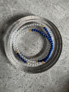 白水晶和青金石雙圈手鏈 16手圍64226038386434110