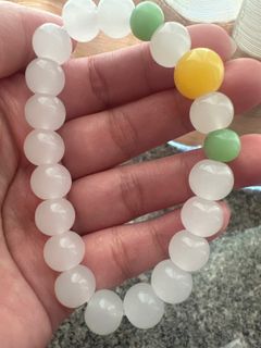 新疆羊脂白冰圓珠手鍊64222193704451110