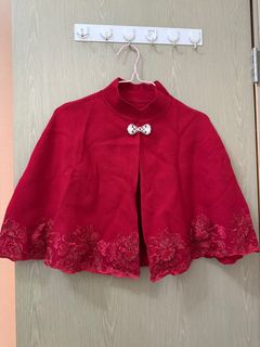 紅色繡花披肩64223014831874110