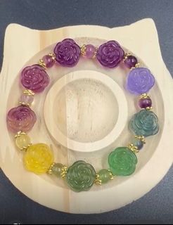 🌺Flower-Shaped Gradient Colorful Fluorite🌈64223015414018110