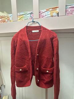 針織紅色外套64225027231617110