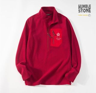 中國香港奧運隊巴塔風波浪紋抓絨半拉鍊衛衣64225027172865110