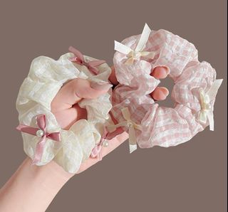 可愛蝴蝶結珍珠髮圈64226814839298110