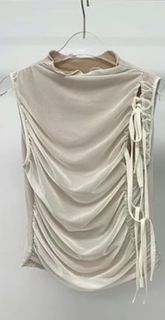 無袖褶皺設計上衣64228595038083110