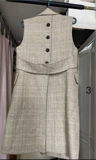 格紋無袖西裝外套64228595772161110