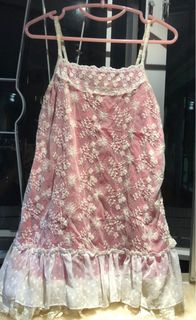 粉色蕾絲吊帶裙64228595217411110