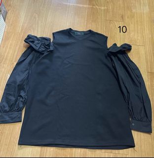 黑色露肩上衣64228594871043110