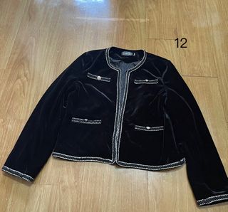 黑色絲絨外套64228976005891110