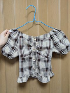 一字膊上衣修身露鎖骨格仔衫女裝64229975542914110