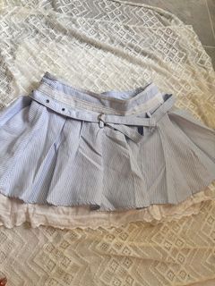 間條蕾絲層次短裙64229976737155110