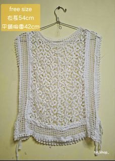 白色鏤空背心64230684346498110