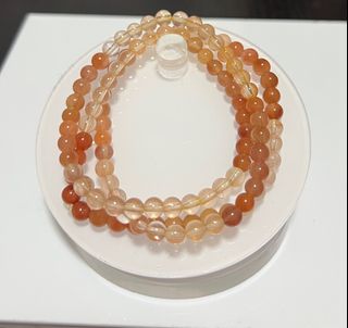 紅兔毛漸變多圈水晶手鏈64230840779266110