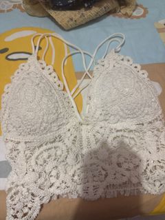 白色鉤針編織露臍上衣64230684311937110